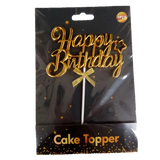 Cake Topper Happy Birthday 13.6cm, Diverse Farben (1 Stk.)