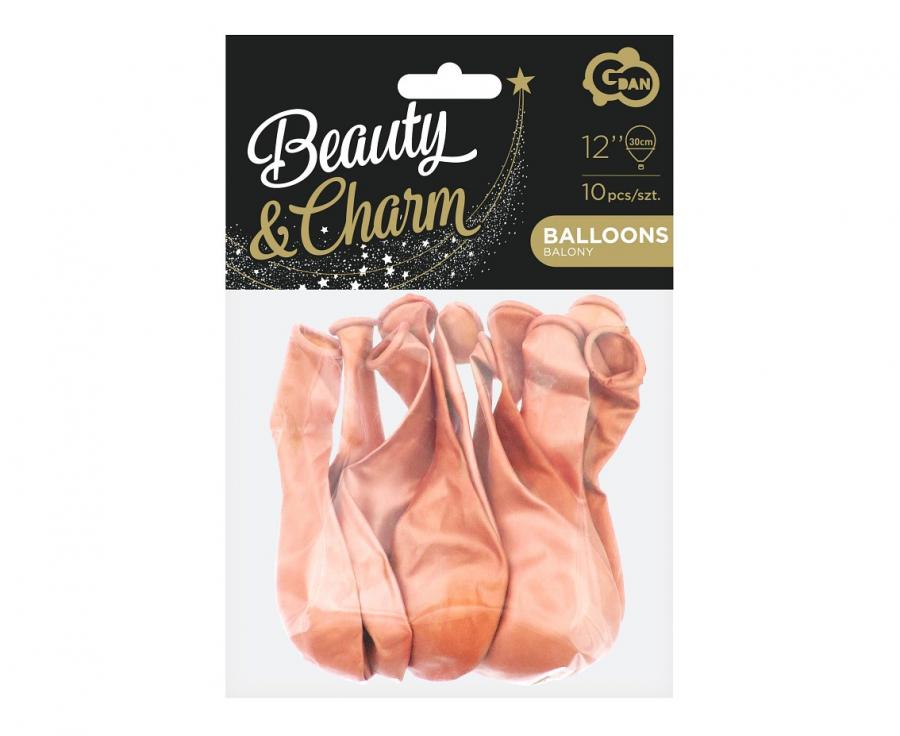 Beauty&Charm Luftballons, rose-gold metallic 12“ / 10 Stk.