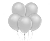 Beauty&Charm Luftballons, Platin Silber 12" / 5 Stk.