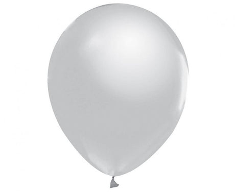 Beauty&Charm Luftballons, Platin Silber 12" / 5 Stk.