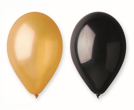 Beauty&Charm Luftballons, 3 x gold, 2 x black / 10 Stk.