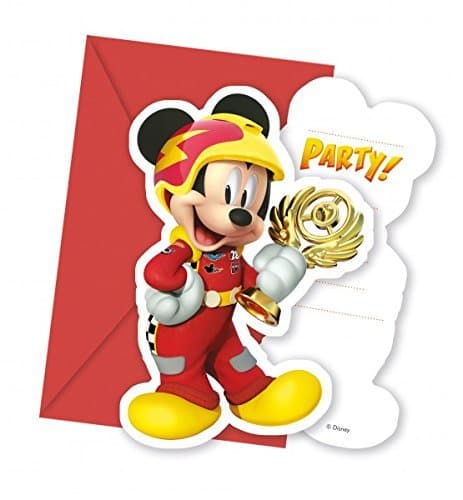 Disney Mickey Einladungskarte 6er Pack