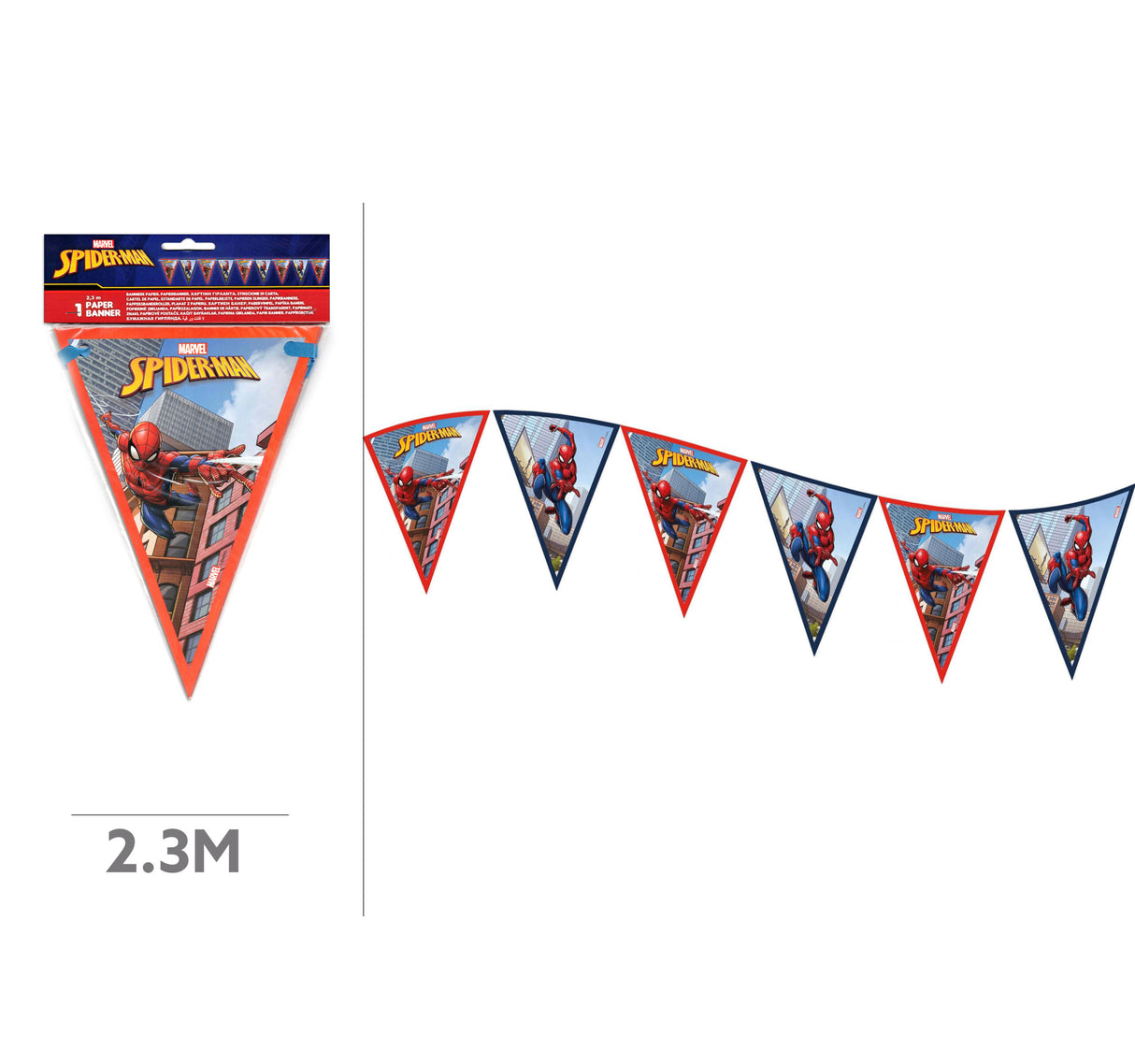 Spiderman Banner 2,3m (1 Stk.)