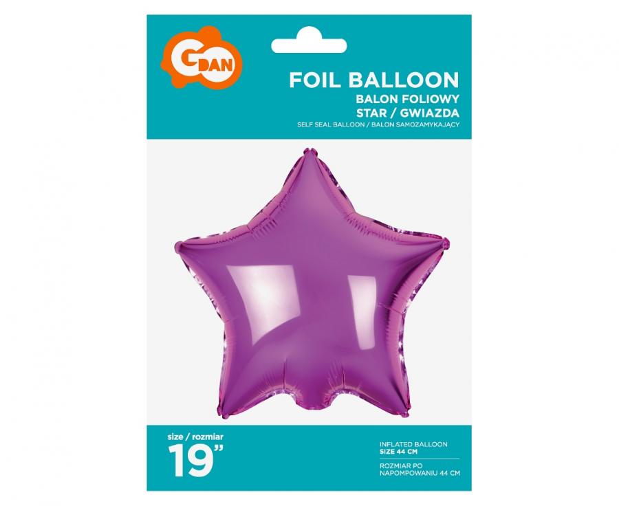 Folienballon Stern, 36cm, pink