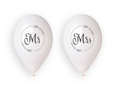 Ballone Mr. & Mrs. 33cm, Pastell White (4 Stk.)