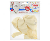 Ballone Mr. & Mrs. 33cm, Pastell White (4 Stk.)