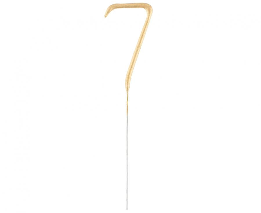 Geburtstagskerzen Sparkler ''7'' 7cm, gold (1 Stk.)