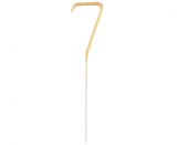 Geburtstagskerzen Sparkler ''7'' 7cm, gold (1 Stk.)