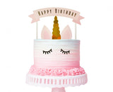 Cake Topper Einhorn "Happy Birthday"