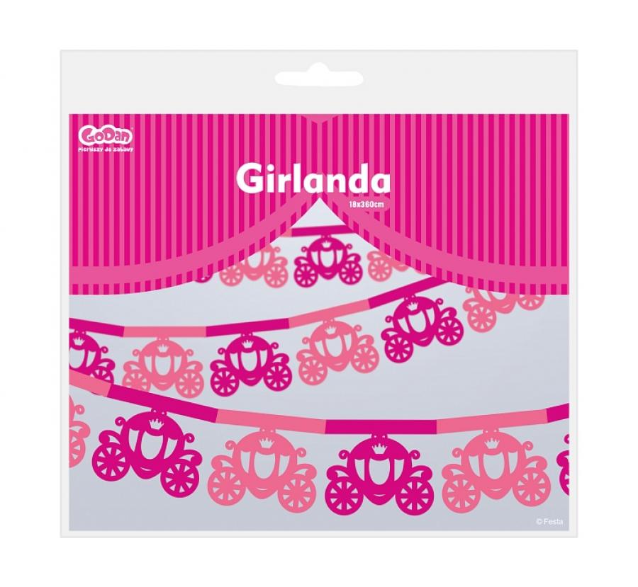 Banner Kutsche - pink - 3.6m (1 Stk.)