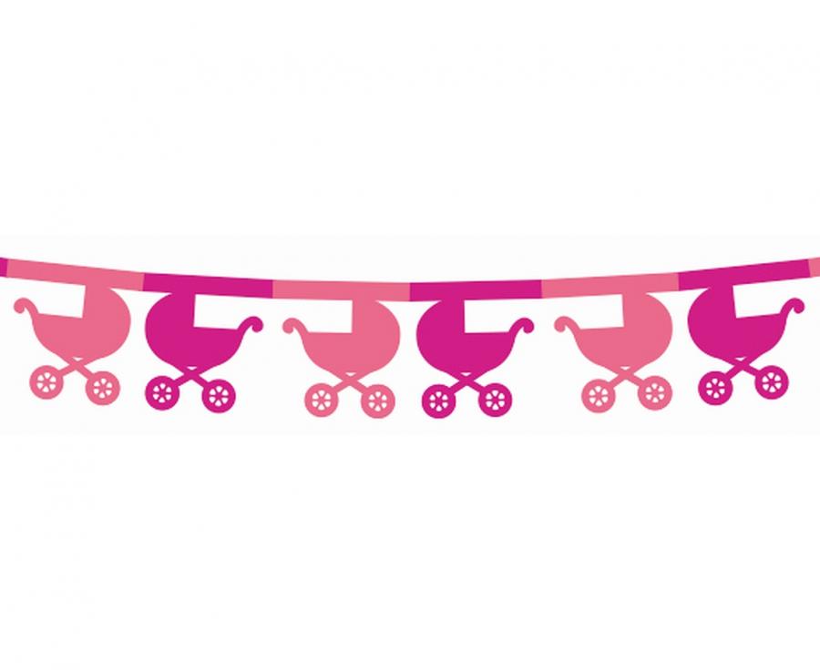 Banner Kinderwagen - pink - 3.6m (1 Stk.)