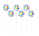 Trinkhalme "Sweet moments", Pastell Mix (6 Stk.)