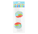 Trinkhalme "Colourful party", Pastell Mix (6 Stk.)