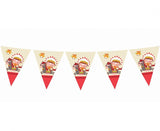 Fahnenbanner „Indische Partei“, Länge 360 cm, 11 Fahnen