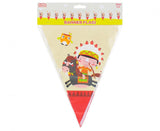 Fahnenbanner „Indische Partei“, Länge 360 cm, 11 Fahnen