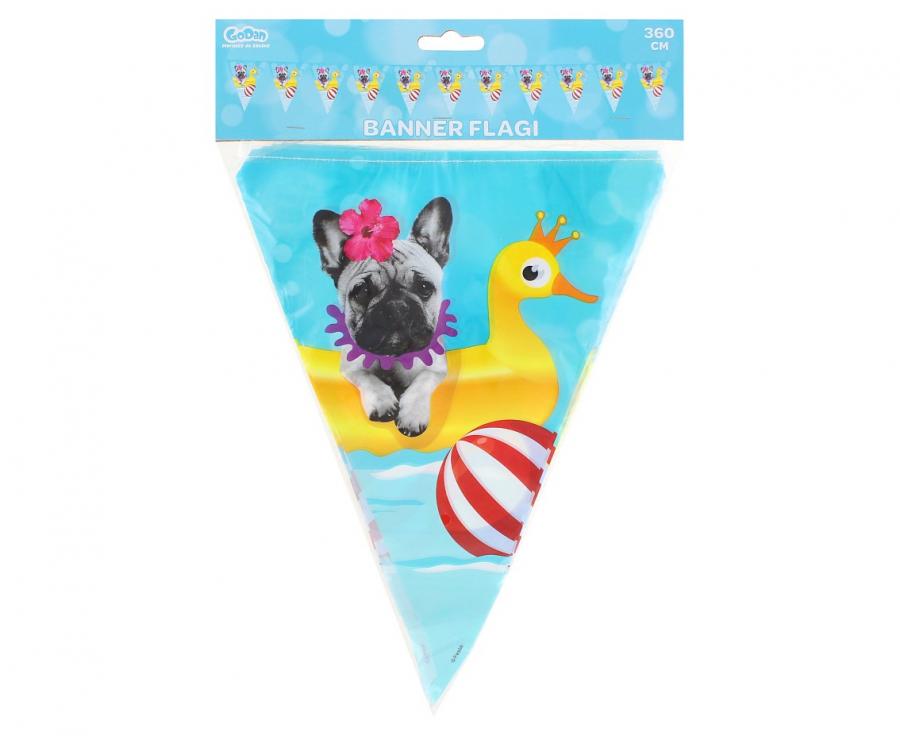 Flaggenbanner „Hawaii Party“, Länge 360cm, 11 Flaggen