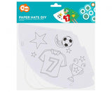 Papierhüte DIY - Fußball, 6 Stück.