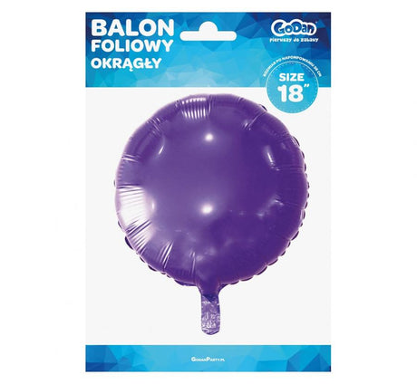Folienballon, rund, violett, 18“