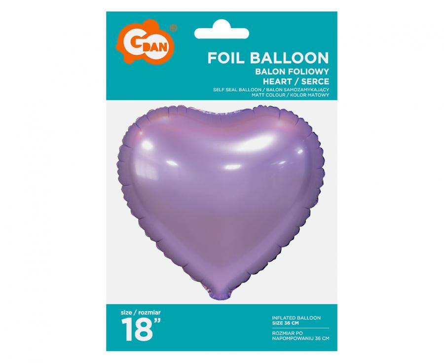 Folienballon Herz 45cm, lila (1 Stk.)