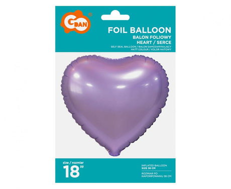 Folienballon Herz 45cm, lila (1 Stk.)