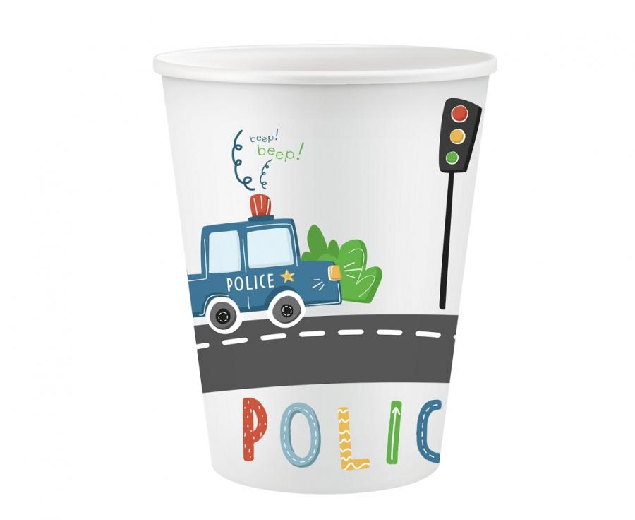 Becher Polize, Pastell Mix (6 Stk.)