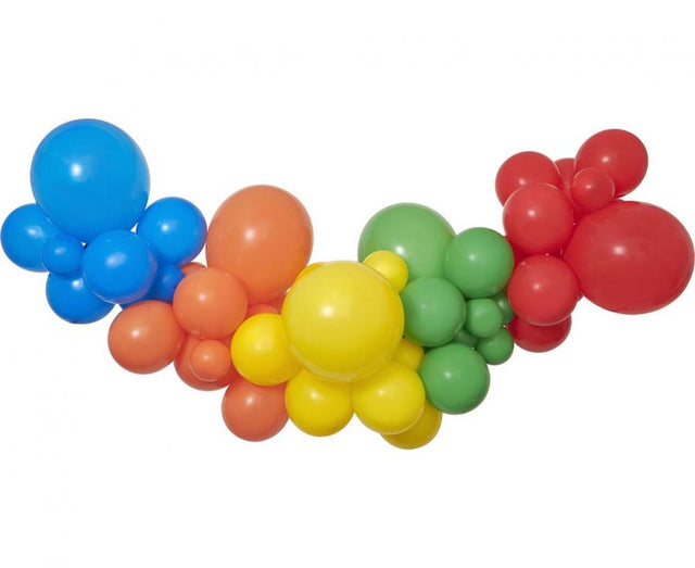 DIY-Ballongirlande Regenbogen, 65 Ballons + Band