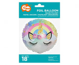 Folienballon Pastell Einhorn, 18" / 45cm