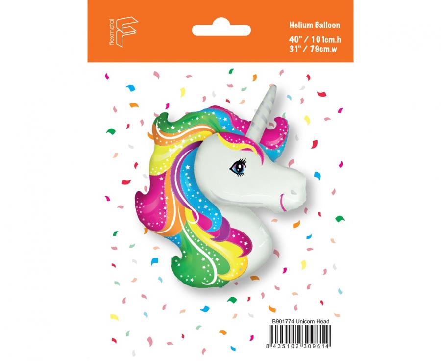 Ballone Einhorn 90cm, Metallic Mix (1 Stk.)