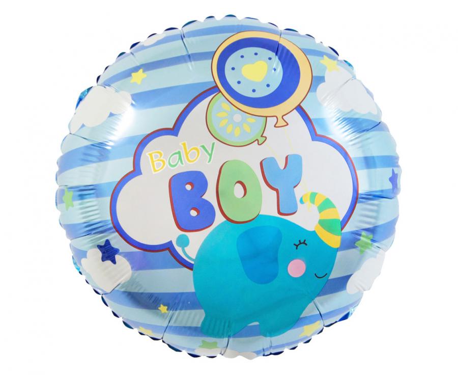 Folienballon rund - Baby Boy - blau, 45cm (1 Stk.)