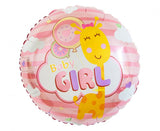 Folienballon rund - Baby Girl - pink, 45cm (1 Stk.)