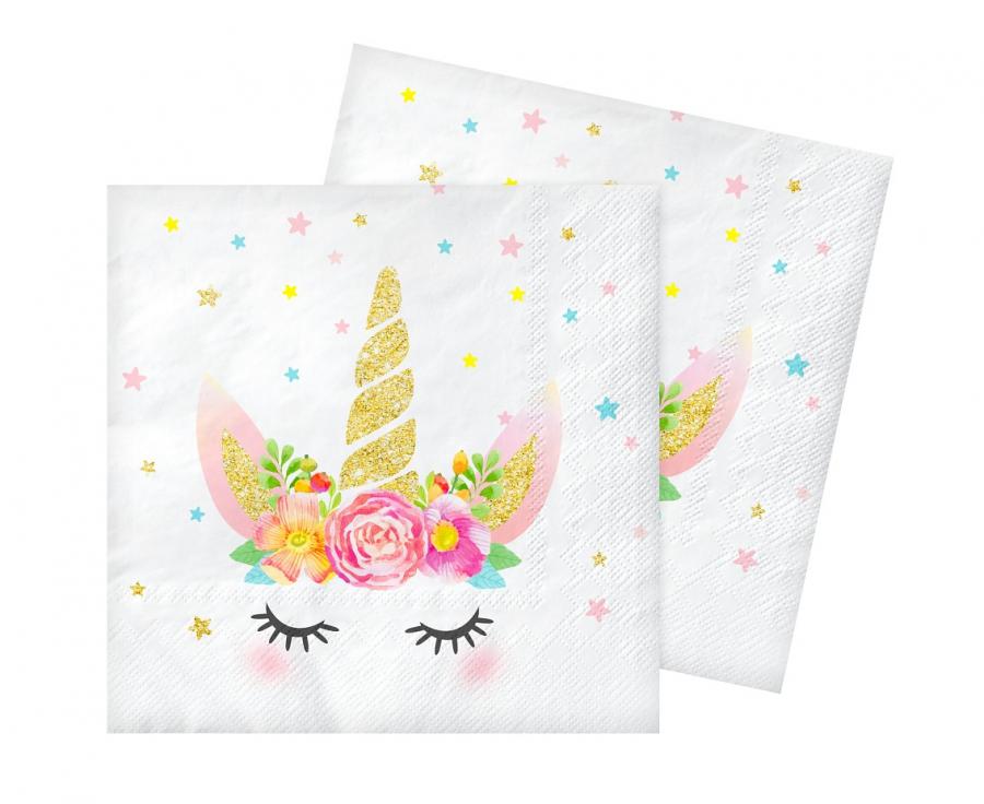 Servietten Einhorn 33cm x 33cm (20 Stk.)