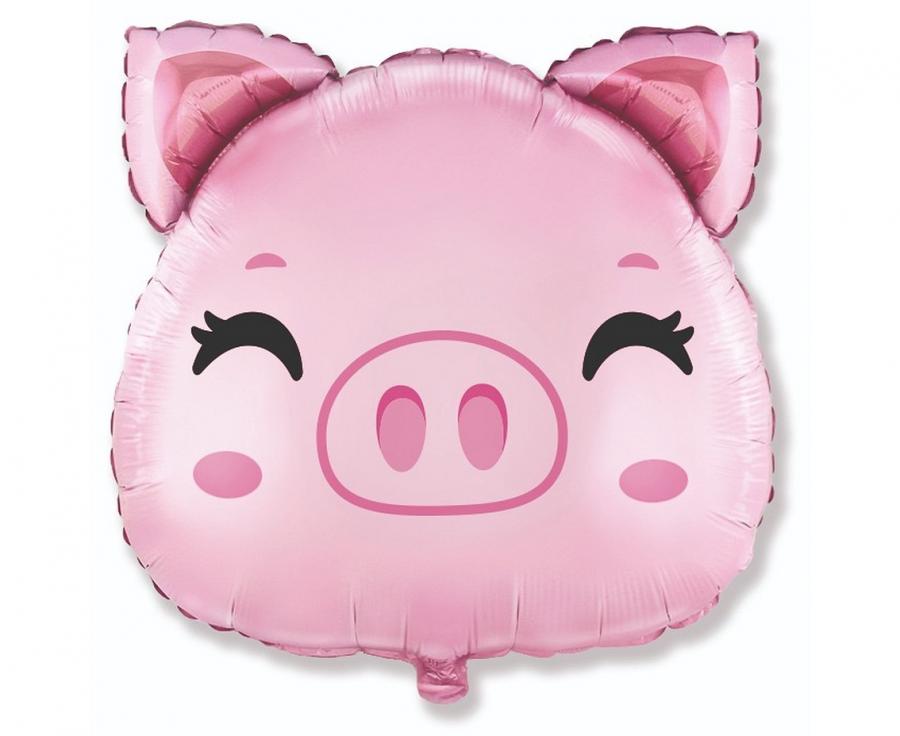 Ballone Schweinchen 60cm, Pastell pink (1 Stk.)