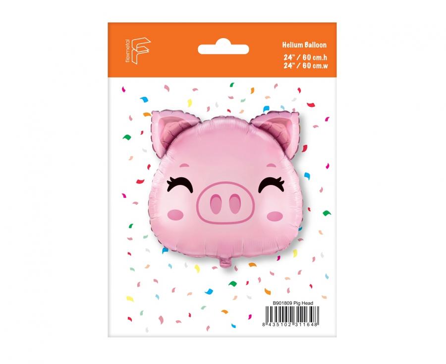 Ballone Schweinchen 60cm, Pastell pink (1 Stk.)
