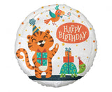 Folienballon Tiger (Happy Birthday), 45cm