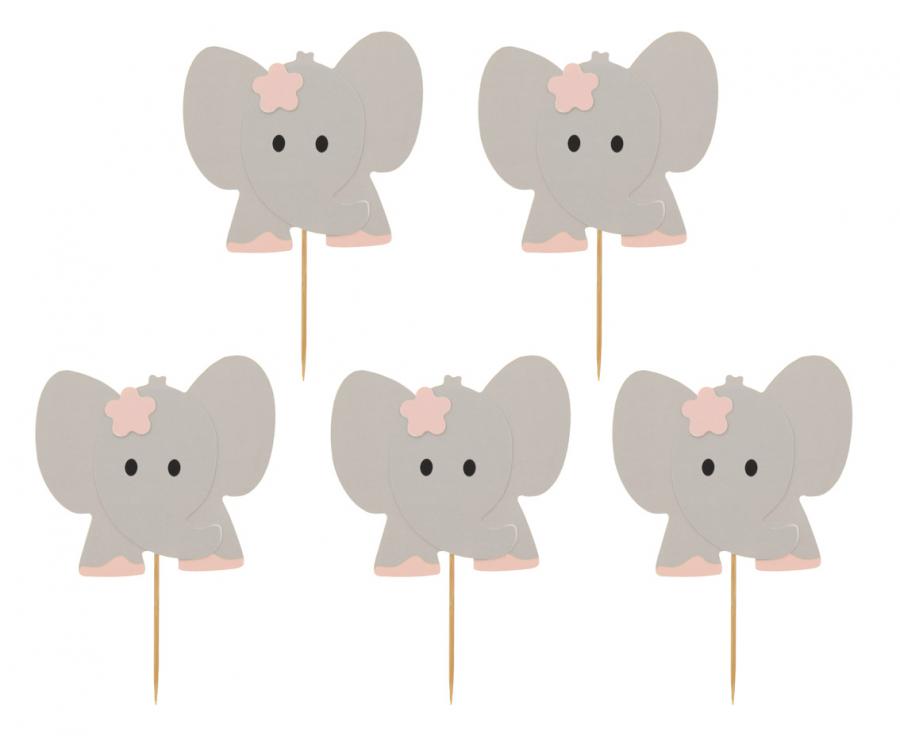 Cake Topper Elefant (10 Stk.)