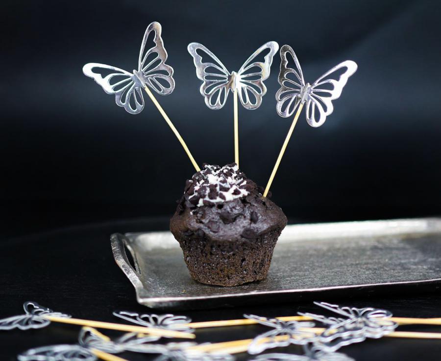 Cake Topper Schmetterlinge elegant (12 Stk.)