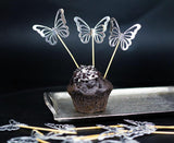 Cake Topper Schmetterlinge elegant (12 Stk.)