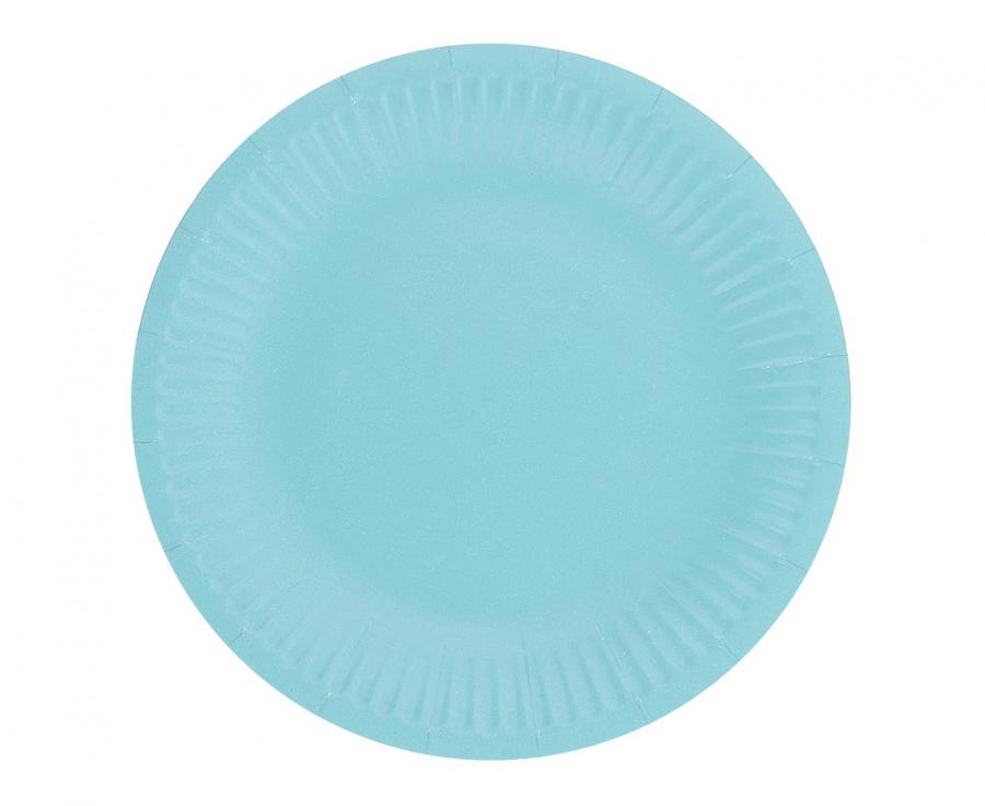 Teller 18cm, Pastell blau (6 Stk.)