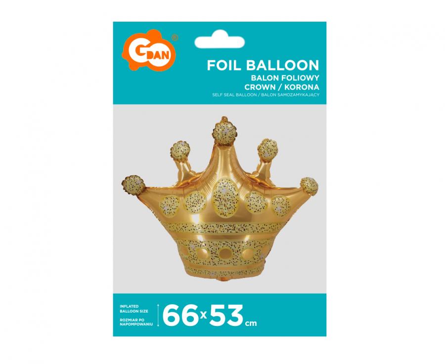 Folienballon Krone. 66 x 53 cm, gold