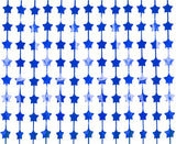Fransen-Dekogardine B&C Stars, metallicblau, 100 x 200 cm