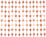 Fringe Deko-Vorhang Stars, metallic rose-gold, 100 x 200 cm
