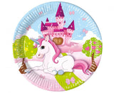 Teller Einhorn 20cm, Metallic Mix (8 Stk.)