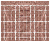 Fransen-Dekogardine Quadratisch - Sterne, Metallic Roségold, 100 x 200 cm