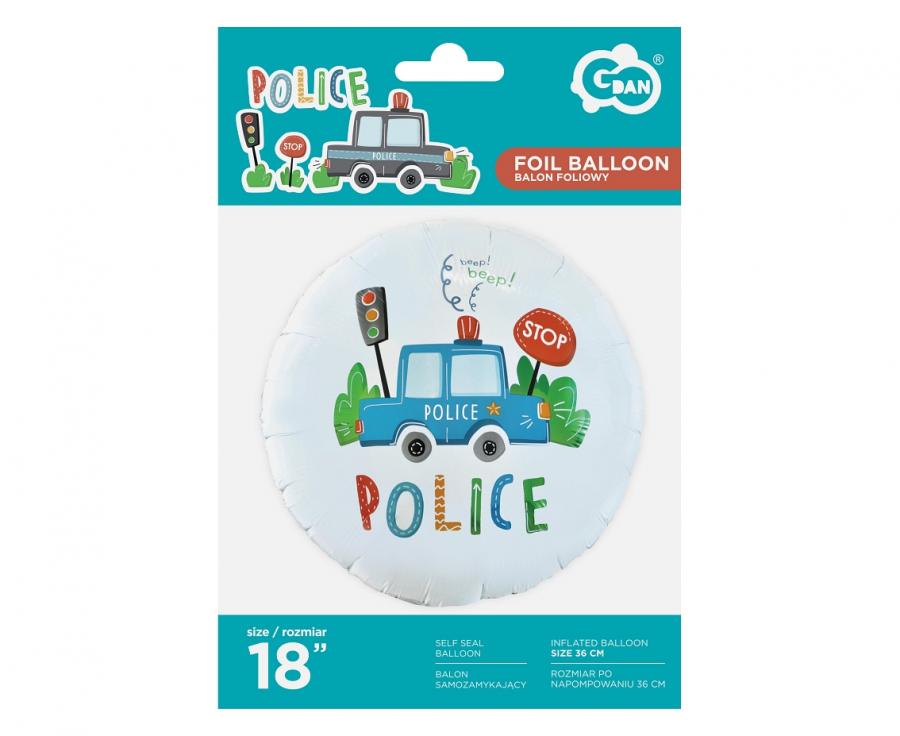 Folienballon Polizei 46cm/18''
