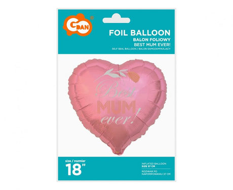Folienballon Best Mum Ever, 37cm