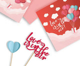 Cake Topper Love is in the air, 10x30 cm