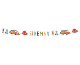 Banner Feuerwehr Birthday 3m, Metallic Mix (1 Stk.)