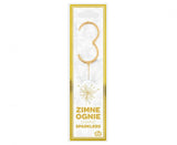 Geburtstagskerzen Sparkler ''3'' 7cm, gold (1 Stk.)