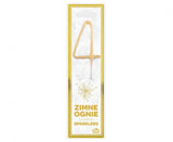 Geburtstagskerzen Sparkler ''4'' 7cm, gold (1 Stk.)
