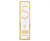 Geburtstagskerzen Sparkler ''5'' 7cm, gold (1 Stk.)